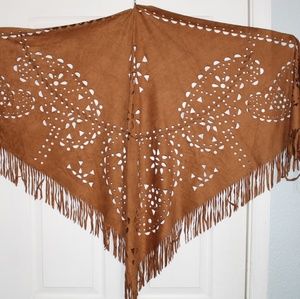 Suede shawl